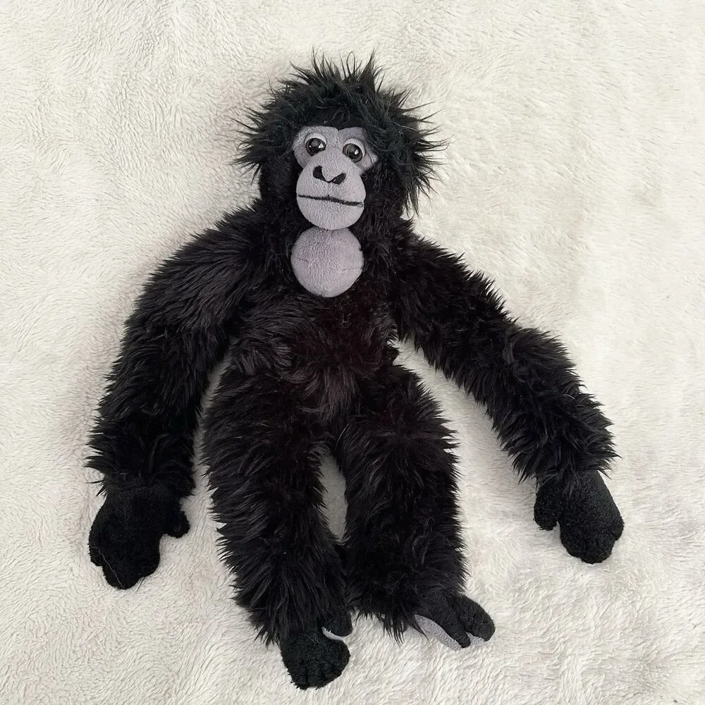 SOS Save Our Space Black Gorilla Monkey Long Arm Realistic Plush Toy Stuffed